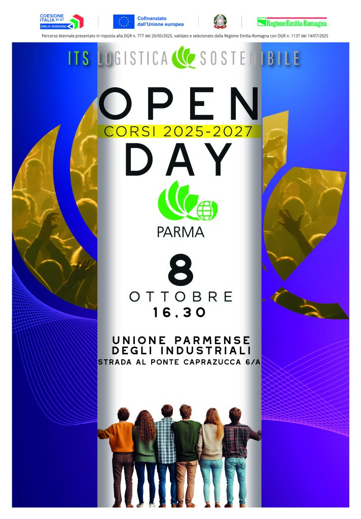 8 ottobre 2025: Open Day ITS Logistica Sostenibile – Corso di Parma