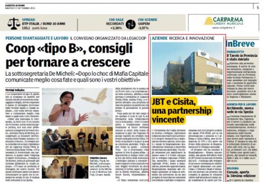 JBT e CISITA Parma: una partnership vincente