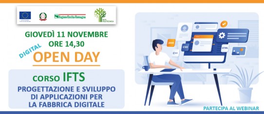 IFTS Progettazione e sviluppo di applicazioni per la Fabbrica digitale: partecipa al Digital Open Day