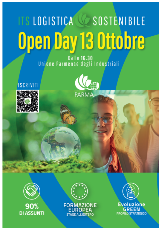 ITS Logistica Sostenibile: Open day corso di Parma il 13 ottobre